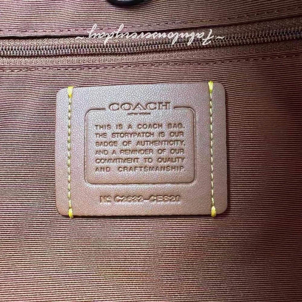 Coach Large City Tote Bag With Charms In Straw/Gold/Russet CES20 NWT